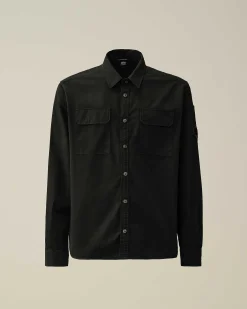 C.P. Company Gabardine Pockets Shirt Black Cheap