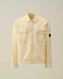 C.P. Company Gabardine Shirt Pistachio Shell-Beige New