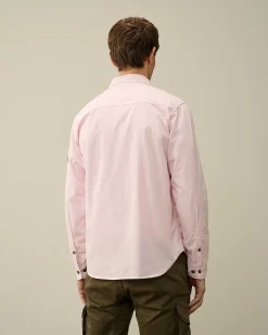 C.P. Company Gabardine Zipped Shirt Heavenly Pink Discount