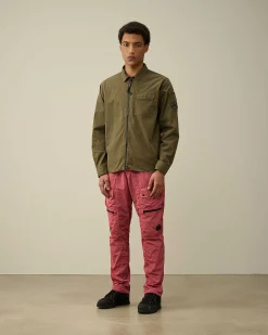 C.P. Company Gabardine Zipped Shirt Ivy Green Store