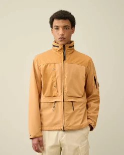 C.P. Company G.D. Shell Mixed Jacket Pastry Shell-Orange Fashion