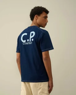 C.P. Company Indigo Jersey T-Shirt Stone Bleach-Blue Online