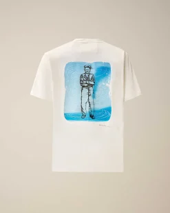 C.P. Company 24/1 Jersey Artisanal British Sailor T-Shirt Gauze White New