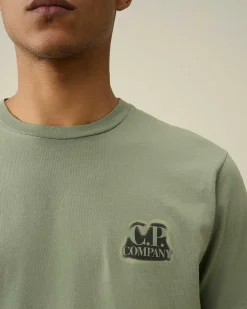 C.P. Company 24/1 Jersey Artisanal British Sailor T-Shirt Agave Green Discount