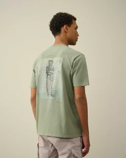 C.P. Company 24/1 Jersey Artisanal British Sailor T-Shirt Agave Green Discount