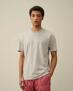 C.P. Company 24/1 Jersey Artisanal Three Cards T-Shirt Drizzle Grey Best Sale