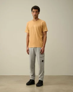 C.P. Company 24/1 Jersey Artisanal Three Cards T-Shirt Pastry Shell-Orange Clearance