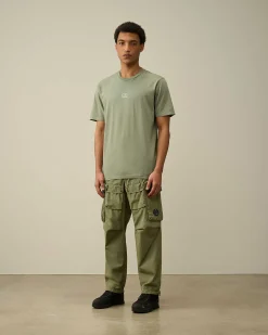 C.P. Company 24/1 Jersey Artisanal Three Cards T-Shirt Agave Green Sale