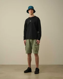 C.P. Company 20/1 Jersey Boxy Long Sleeved T-Shirt Black Store