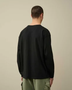 C.P. Company 20/1 Jersey Boxy Long Sleeved T-Shirt Black Store