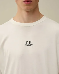 C.P. Company 20/1 Jersey Boxy Long Sleeved T-Shirt Gauze White Flash Sale