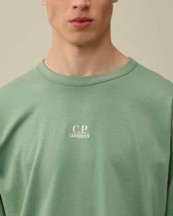 C.P. Company 20/1 Jersey Boxy Long Sleeved T-Shirt Green Bay Cheap