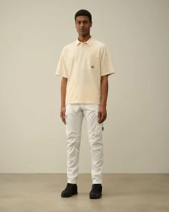 C.P. Company 20/1 Jersey Boxy Polo Shirt Pistachio Shell-Beige Store