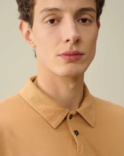 C.P. Company 20/1 Jersey Boxy Polo Shirt Pastry Shell-Orange Fashion