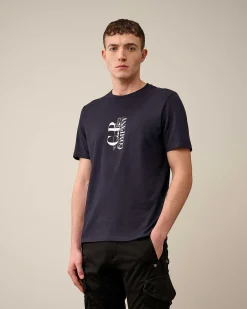 C.P. Company 30/1 Jersey British Sailor T-Shirt Total Eclipse-Blue Hot