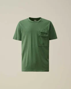C.P. Company 20/1 Jersey Flap Pocket T-Shirt Duck Green Best Sale