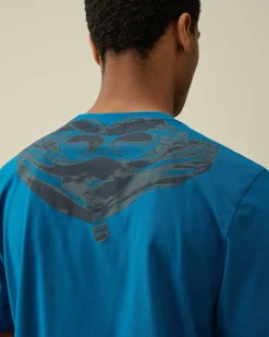 C.P. Company 30/1 Jersey Goggle T-Shirt Ink Blue Flash Sale