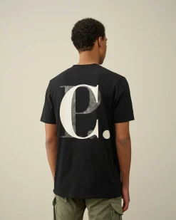 C.P. Company 30/1 Jersey Graphic T-Shirt Black Store