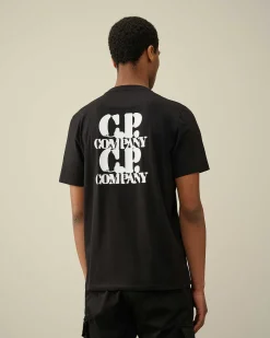 C.P. Company 30/1 Jersey Graphic T-Shirt Black Fashion