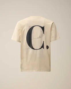 C.P. Company 30/1 Jersey Graphic T-Shirt Pistachio Shell-Beige Online