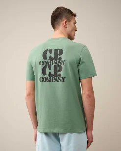 C.P. Company 30/1 Jersey Graphic T-Shirt Green Bay Discount