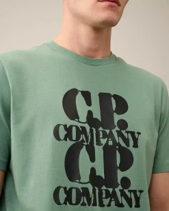 C.P. Company 30/1 Jersey Graphic T-Shirt Green Bay Discount
