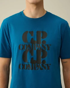 C.P. Company 30/1 Jersey Graphic T-Shirt Ink Blue Shop