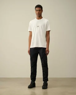 C.P. Company 30/1 Jersey Logo T-Shirt Gauze White New