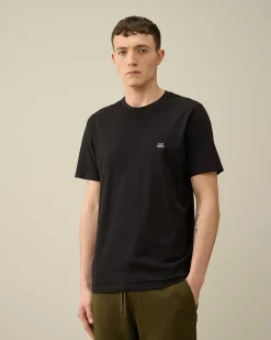 C.P. Company 30/1 Jersey Logo T-Shirt Black Fashion