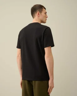C.P. Company 30/1 Jersey Logo T-Shirt Black Fashion