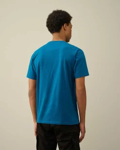 C.P. Company 30/1 Jersey Logo T-Shirt Ink Blue Best