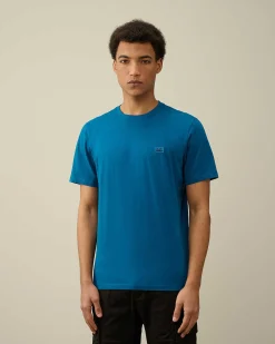 C.P. Company 30/1 Jersey Logo T-Shirt Ink Blue Best