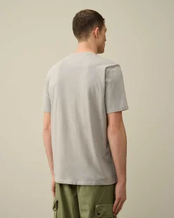 C.P. Company 30/1 Jersey Logo T-Shirt Drizzle Grey Best