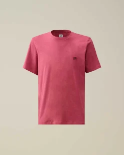 C.P. Company 30/1 Jersey Logo T-Shirt Red Bud Online