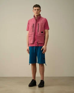 C.P. Company 30/1 Jersey Logo T-Shirt Red Bud Online