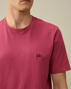 C.P. Company 30/1 Jersey Logo T-Shirt Red Bud Online