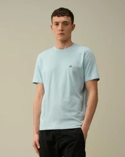 C.P. Company 30/1 Jersey Logo T-Shirt Starlight Blue Flash Sale