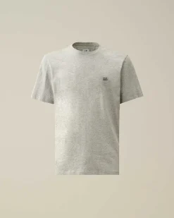 C.P. Company 30/1 Jersey Logo T-Shirt Grey Melange Sale