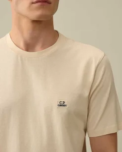 C.P. Company 30/1 Jersey Logo T-Shirt Pistachio Shell-Beige Store