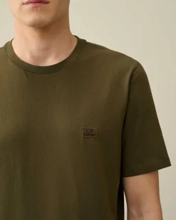 C.P. Company 30/1 Jersey Logo T-Shirt Ivy Green Outlet