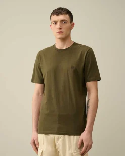 C.P. Company 30/1 Jersey Logo T-Shirt Ivy Green Outlet