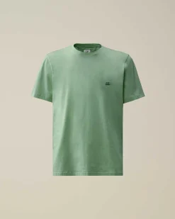 C.P. Company 30/1 Jersey Logo T-Shirt Green Bay Cheap