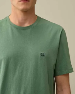 C.P. Company 30/1 Jersey Logo T-Shirt Green Bay Cheap