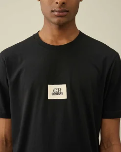 C.P. Company 30/1 Jersey Logo T-Shirt Black Online