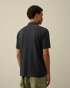 C.P. Company 1020 Jersey Pocket Polo Shirt Total Eclipse-Blue Best Sale