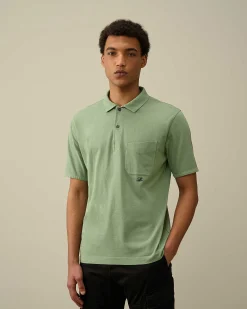 C.P. Company 1020 Jersey Pocket Polo Shirt Green Bay Hot