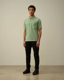 C.P. Company 1020 Jersey Pocket Polo Shirt Green Bay Hot