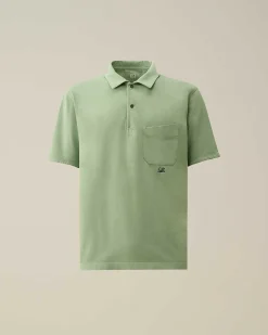 C.P. Company 1020 Jersey Pocket Polo Shirt Green Bay Hot