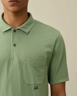 C.P. Company 1020 Jersey Pocket Polo Shirt Green Bay Hot