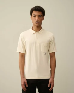 C.P. Company 1020 Jersey Pocket Polo Shirt Pistachio Shell-Beige Cheap